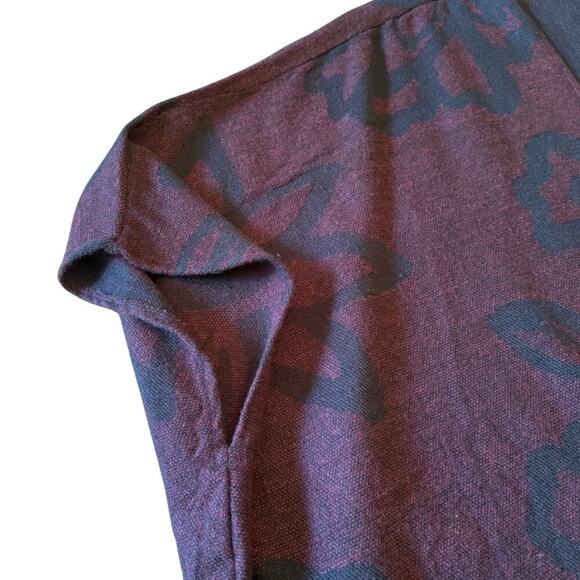 Cleobella Boho Tassel Poncho Wrap – Burgundy & Black Floral – EUC 763F - Picture 6 of 8